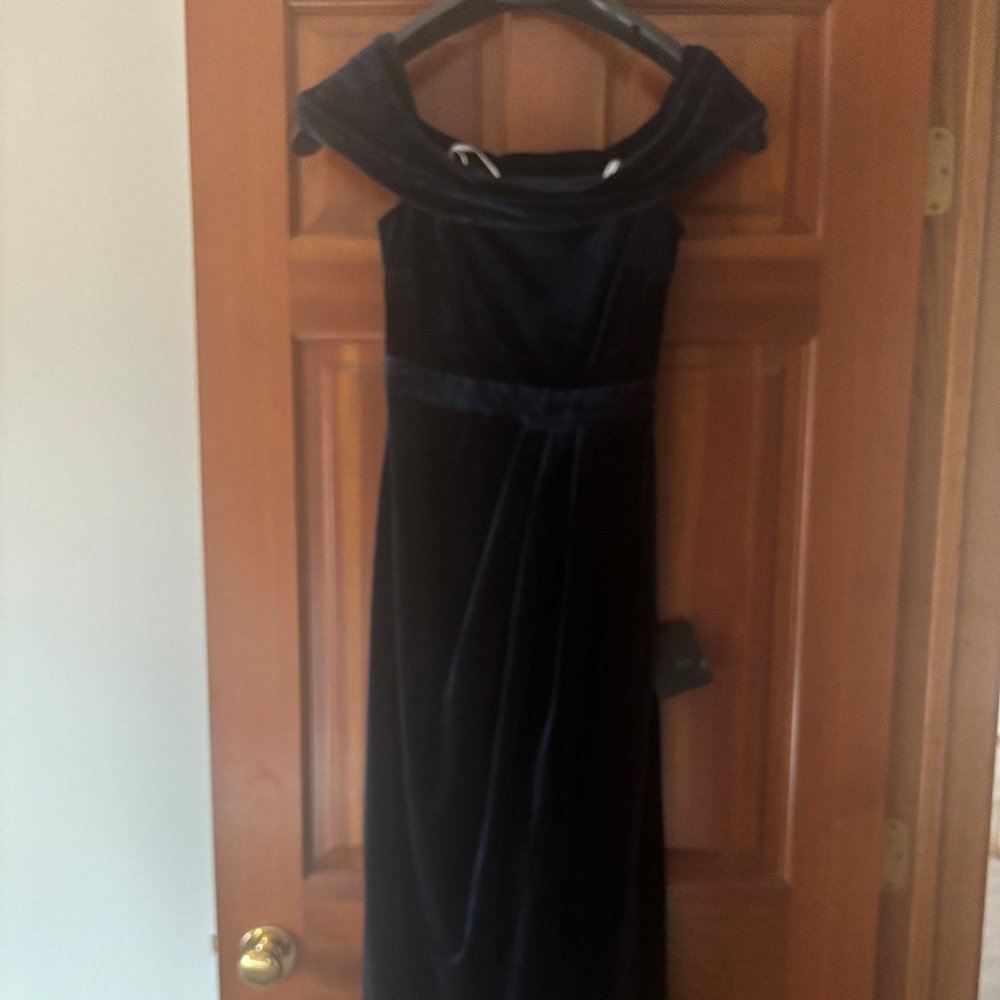 NWT!! Navy Velvet Tulip Hem Dress